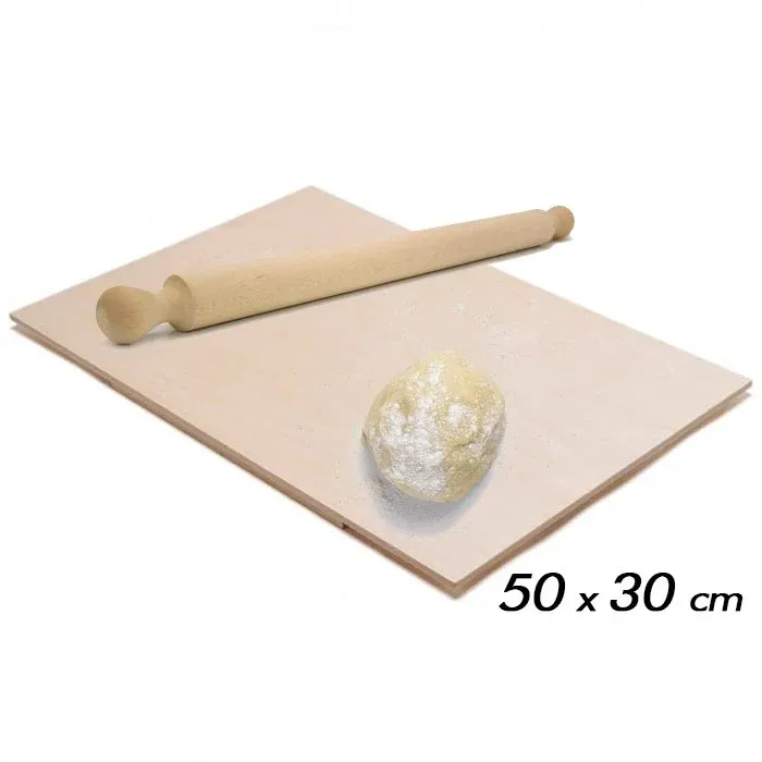 Sconto Asse Per Impastare Spianatoia In Legno Con Mattarello Pasta Pizza 50x30 cm