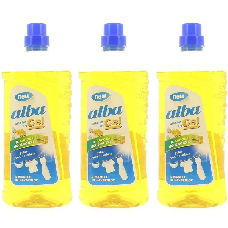 3x Alba Sapone Ecologico Anche in Gel a Mano e in Lavatrice Pulito Fresco Morbid Vendita Finale