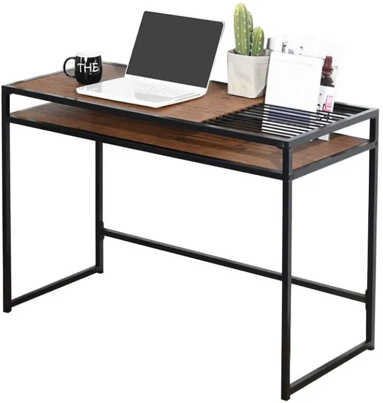 Occasione Scrivania Tavolo Porta Pc Legno Metallo con Portadocumenti Design Industriale