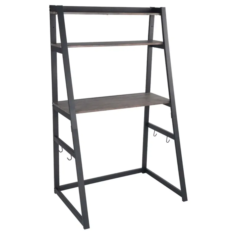 Promo Stagionale Scrivania Tavolo Porta Pc Computer Legno e Metallo 90x60x150 Casa Ufficio Nero