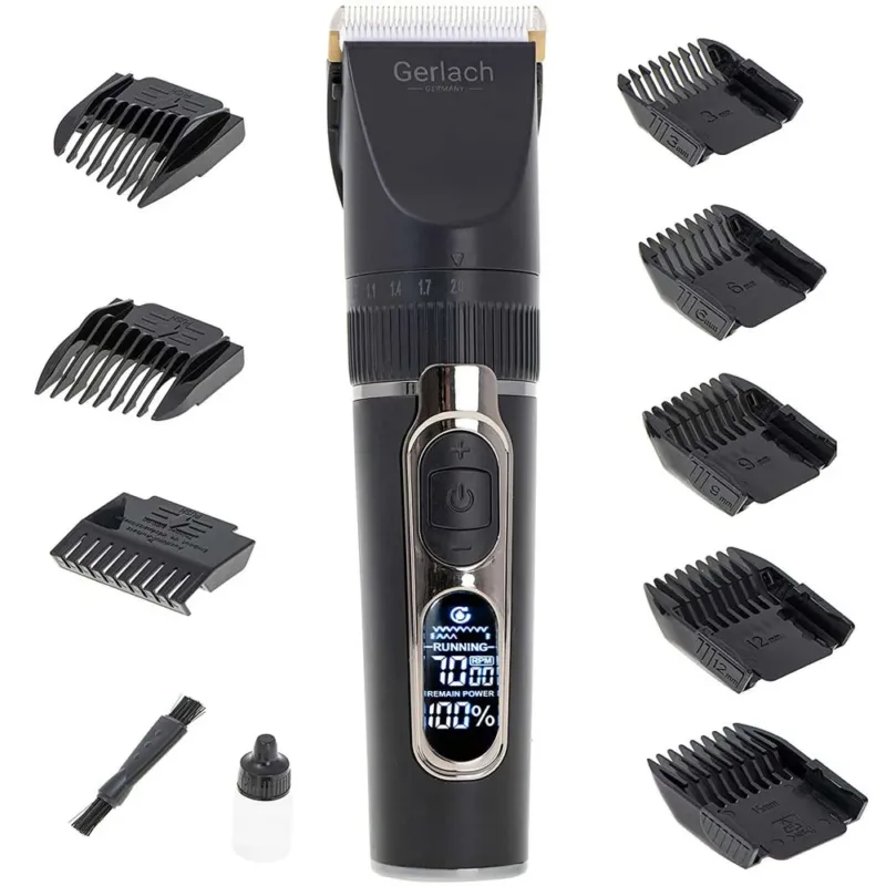 Rasoio Taglia Capelli Elettrico Ricaricabile Regola Barba 8 Pettini + Grembiule Prezzo Ridotto