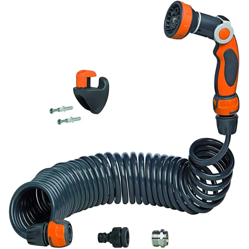 Tubo Estensibile da Giardino Terrazzo Pompa Spirale 10mt con pistola irrigazione Must-Have