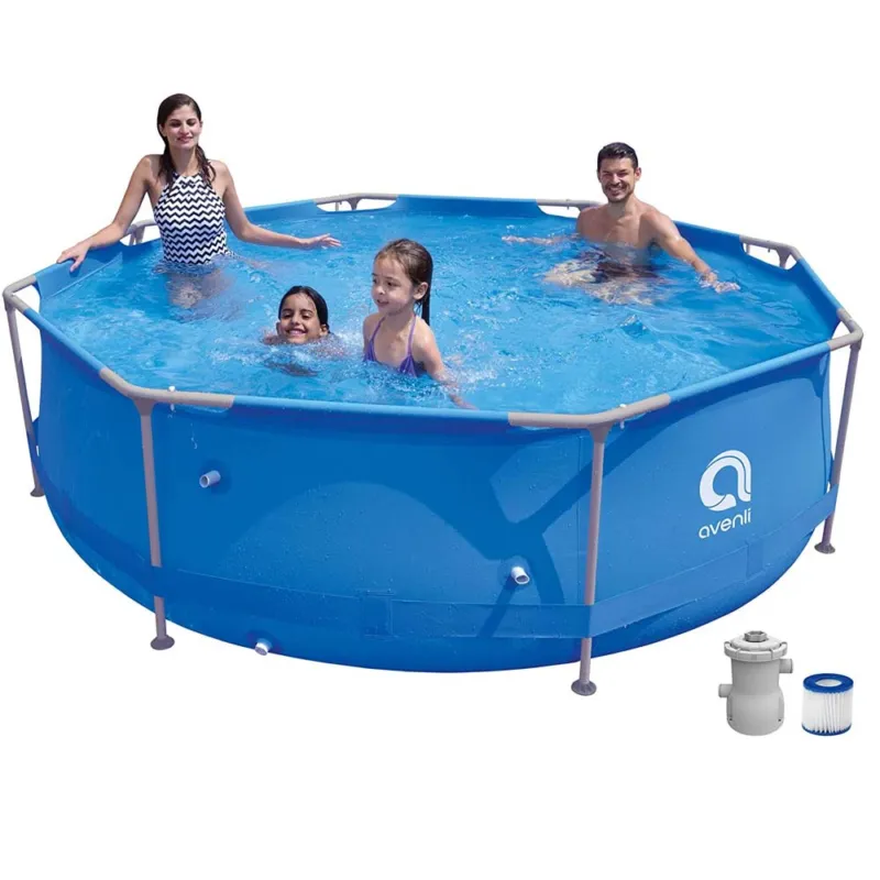 Piscina Fuoriterra 300x76cm Struttura in Acciaio Giardino con Pompa Filtro Ultime Pezzi