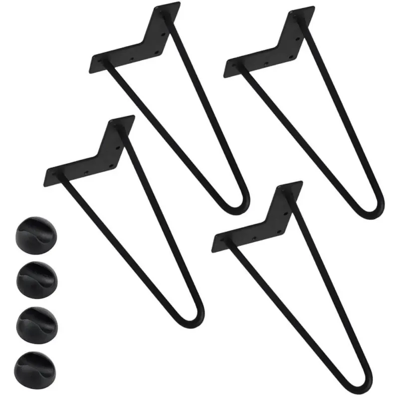 Scelto Dai Clienti 4x Gambe Piedi Tavolo Tavolino Mobili Sgabello 36cm Metallo Design Moderno Nero
