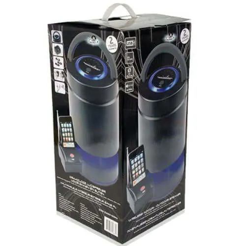 Prezzo Basso Altoparlante Amplificato wireless con trasmettitore-docking station Smartphone