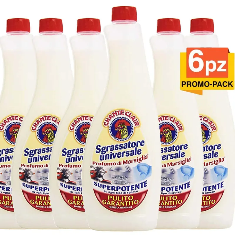 6 x Ricarica Sgrassatore Chanteclair Promo Pack Confezione 6 Bottiglie 625ml Miglior Prezzo