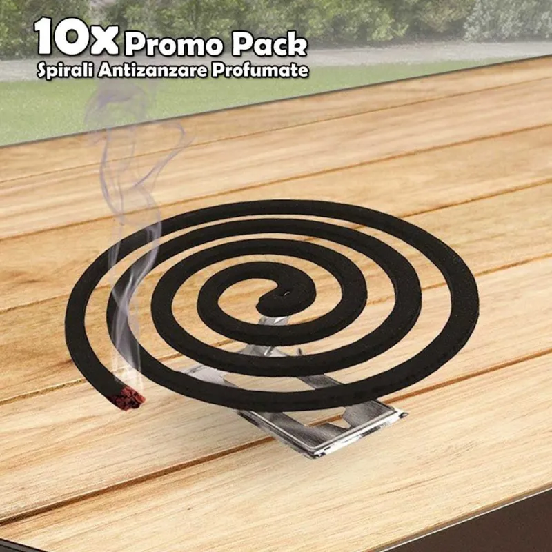 10 Pezzi Spirali Antizanzare Citronella Confezione Profumatore Per Uso Esterno Spedizione Espresso