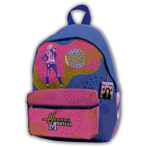 Promozione Esclusiva Cartella Zaino Amaricano Hanna Montana colore Fucsia e Viola