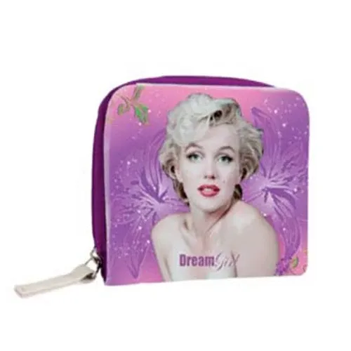 Bestseller Borsello Portafoglio Vintage con 2 Scomparti Marilyn Monroe Dream Coore Lilla