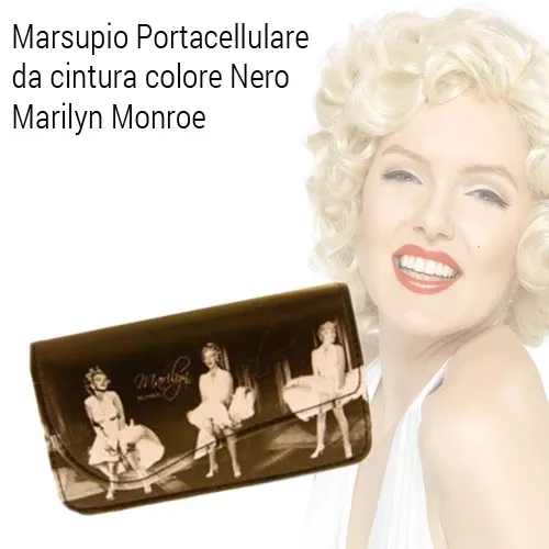 Portacellulare Smartphone Marsupio da cintura Marilyn Monroe Colore Nero Spedizione Espresso