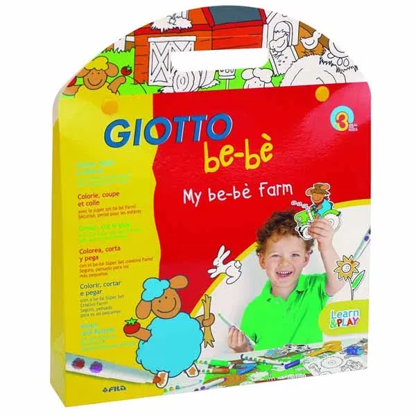 Acquista Ora Set Pennarelli Giotto Bebe My Bebe Gioco Animali della Fattoria Crea e Impara