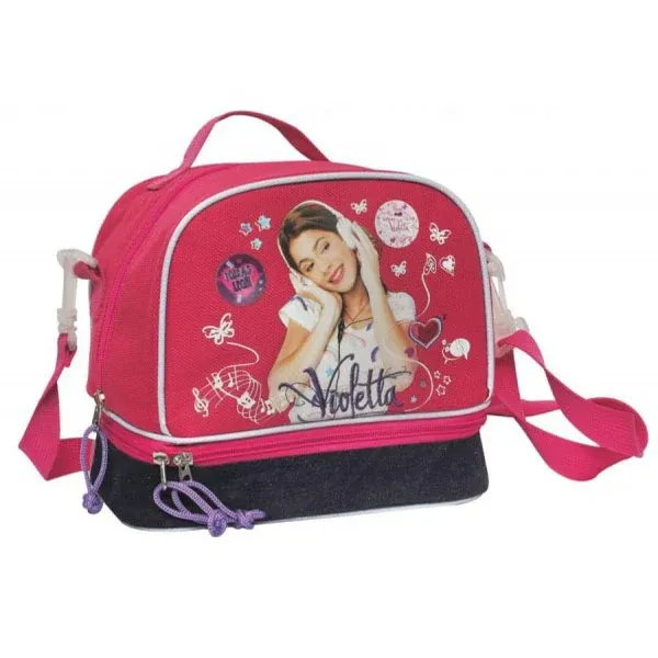 Cestino Portapranzo Per Bambini Lunch Bag Violetta In Tessuto Professionale