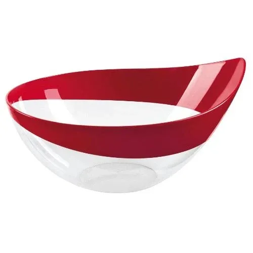 Insalatiera Linea Elite Snips Lux diametro 28 cm Trasparente e Rosso Super Prezzo