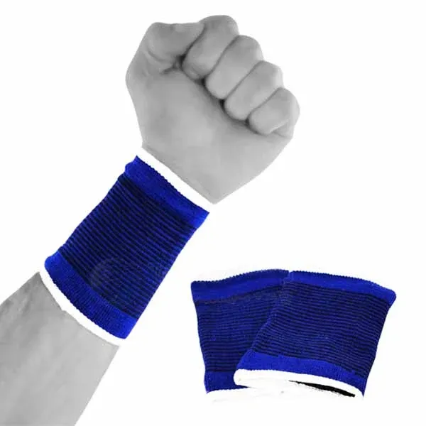 Coppia polsiera elastiche supporto per polso elastico anallergico protezione blu Non Perdere