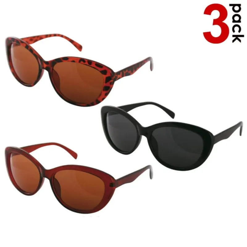 3 Occhiali da Sole ReflexxVision UV 400 Donna modello Trapani Colori Assortiti Popolare