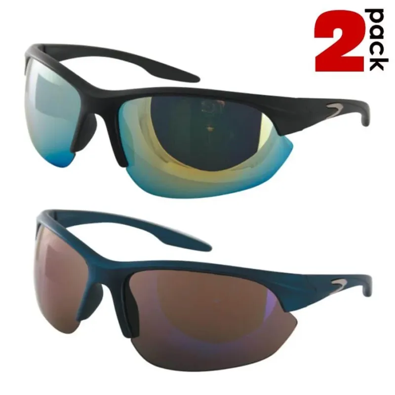 2 Occhiali da Sole ReflexxVision UV 400 Unisex modello Avellino Colori Assortiti Professionale