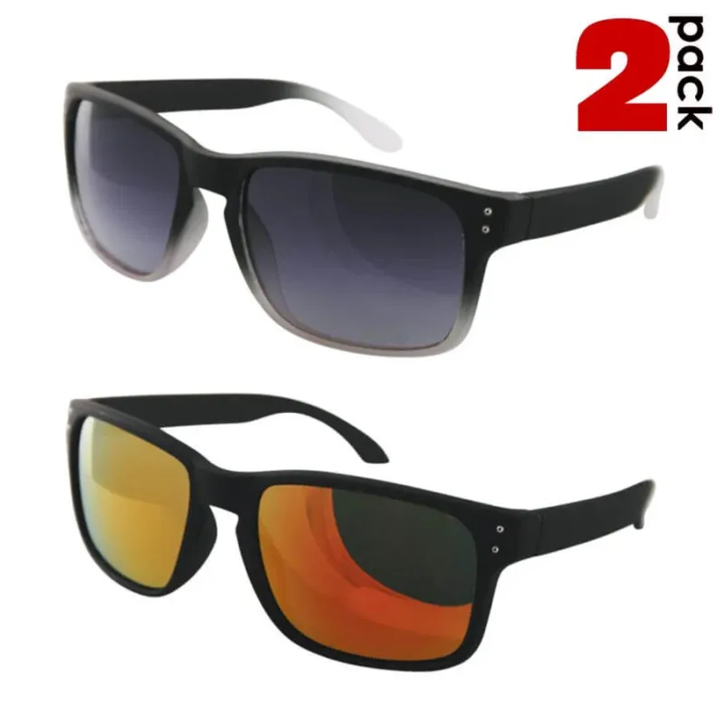 2 Occhiali da Sole ReflexxVision UV 400 Unisex modello Teramo Colori Assortiti Offerta Lampo