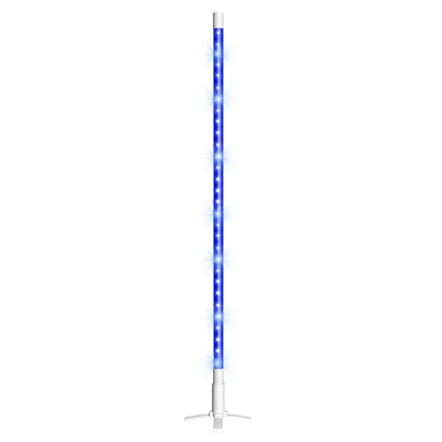 Tubo luce 60 Led Altezza 134 cm colore blu con Staffa Montaggio e Piede Sostegno Promozione