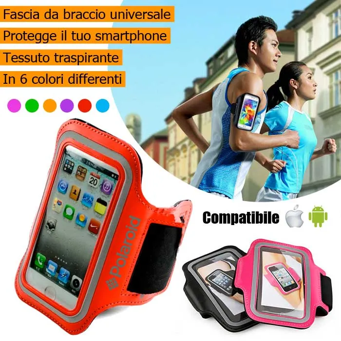 Fascia Sportiva Braccio Smartphone Tessuto Traspirante Sport Fitness Polaroid Subito Disponibile