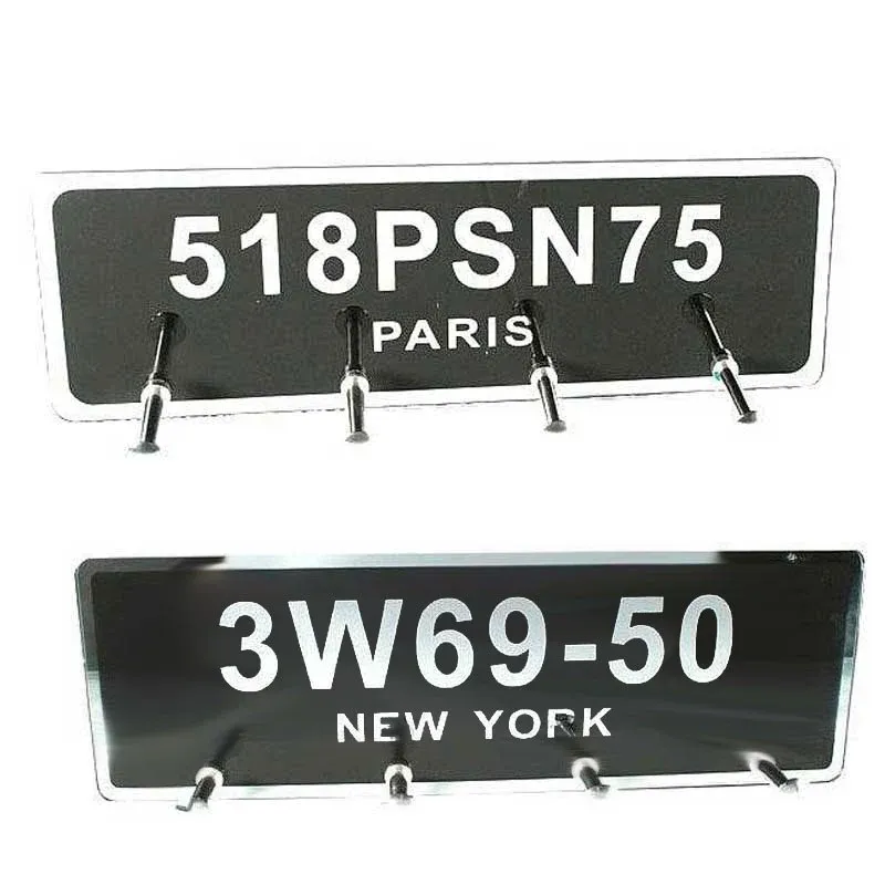 Portachiavi a Muro In Metallo Con Effetto Specchio 2 Fantasie Parigi New York Prezzo Basso