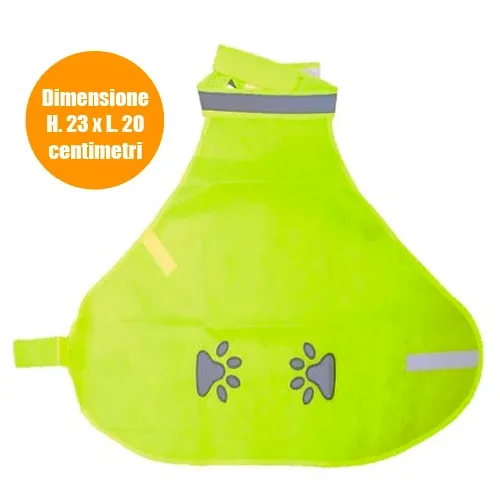 Gilet Copripetto Catarifrangente per Cani Animali Piccola Taglia 23x20 cm Verde Nuova Collezione