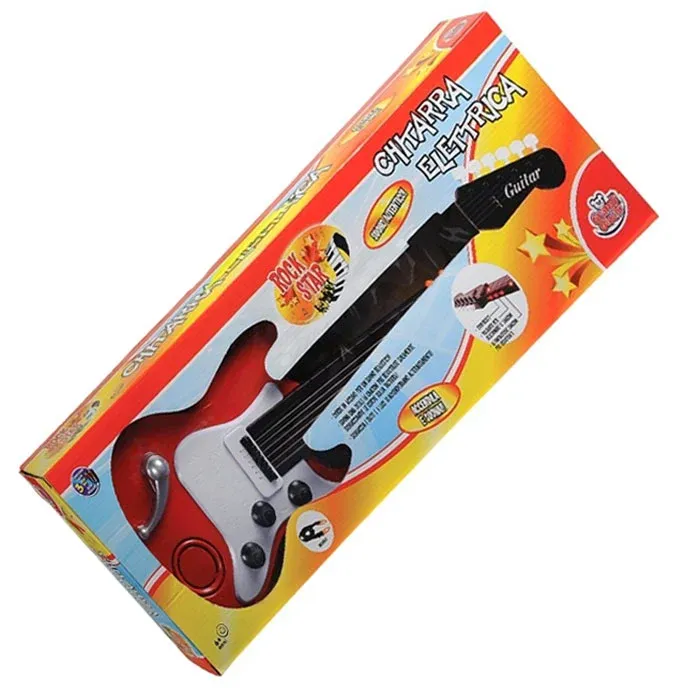 Chitarra Elettronica 61cm Strumento Musicale Rock Corde in Acciaio Luci e Suoni Occasione Imperdibile