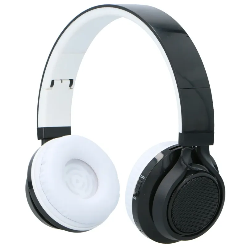 Cuffie On-Ear Bluetooth Led Esterni Durata 10 Ore Auricolari Senza Filo Bianco Novità