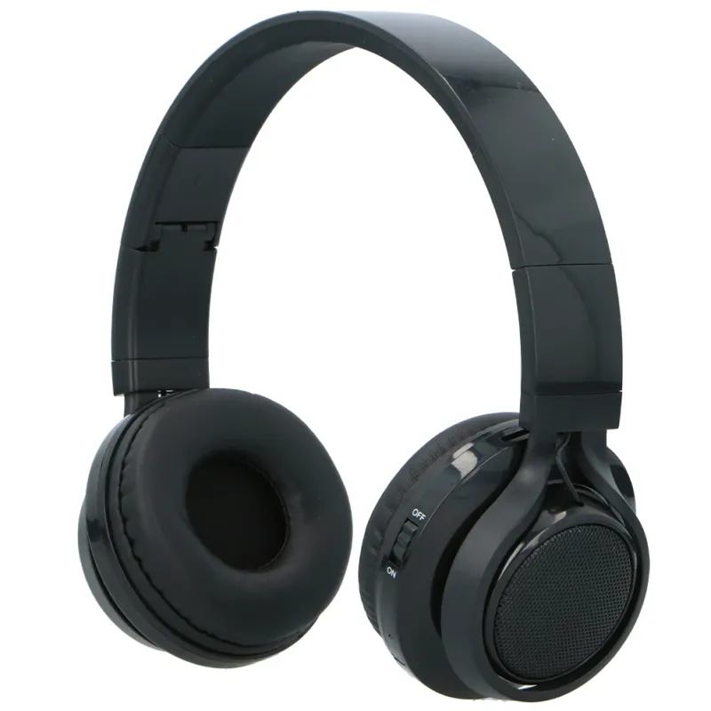 Offerta Speciale Cuffie On-Ear Bluetooth Led Esterni Durata 10 Ore Auricolari Senza Filo Nero