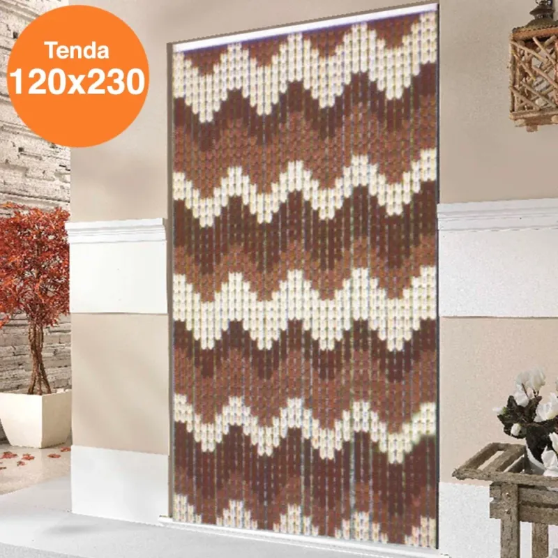 Tenda Moschiera Porta Finestra 120x230cm 36 corde Decorazione Geometrica Soddisfatti O Rimborsati