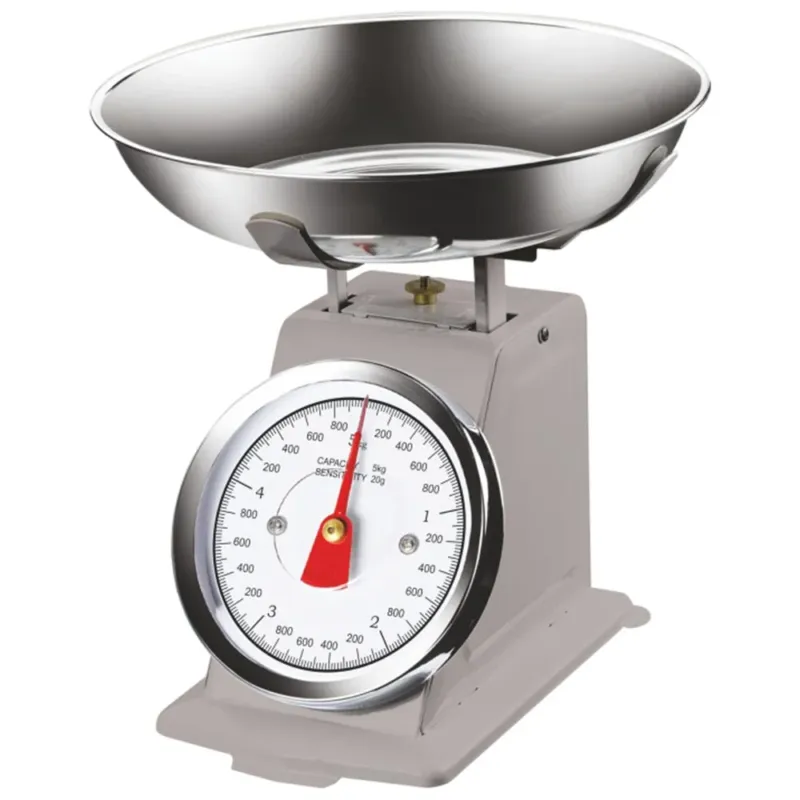 Spedito Oggi Bilancia Meccanica Analogica da Cucina in Metallo Atlas Vintage 5Kg Grigio