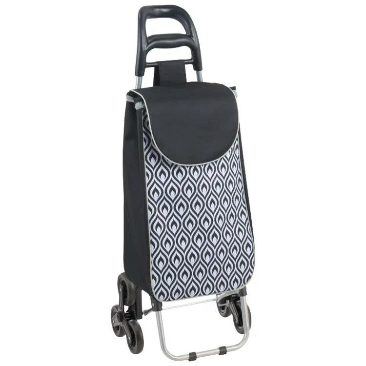 Carrello Portaspesa Porta Spesa Trolley 3 Ruote Sali Scendi Scale Pieghevole Blu Must-Have