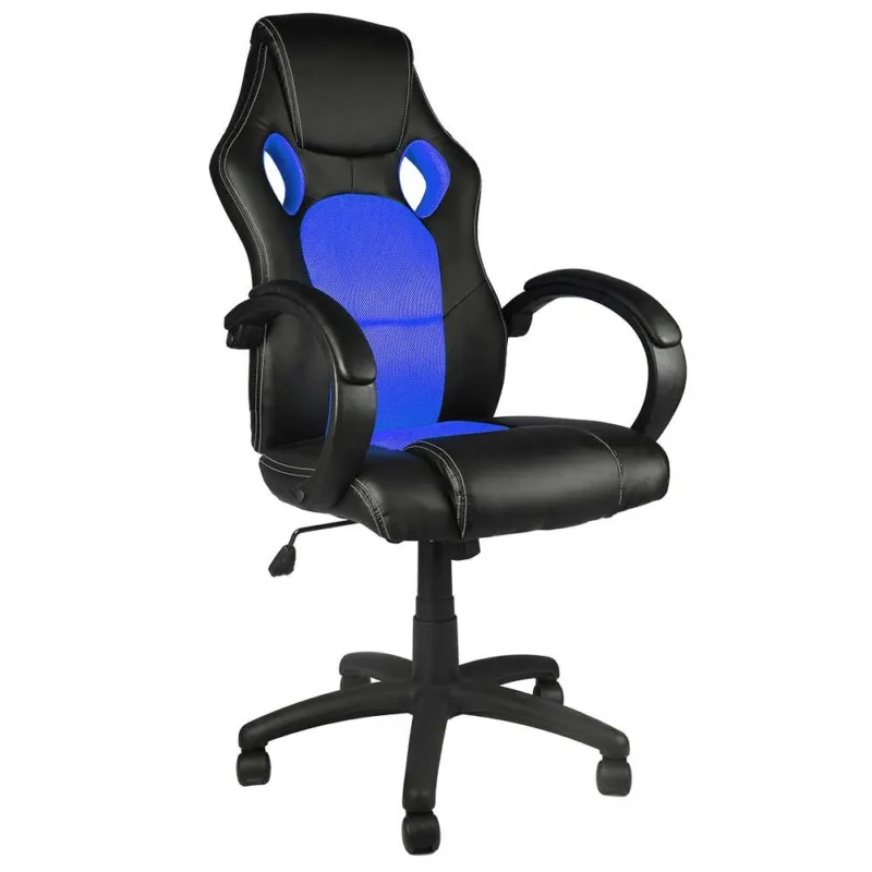 Sedia Poltrona Da Ufficio Direzionale Ruote Girevoli Sportiva Racer Gaming Blu Nuova Collezione