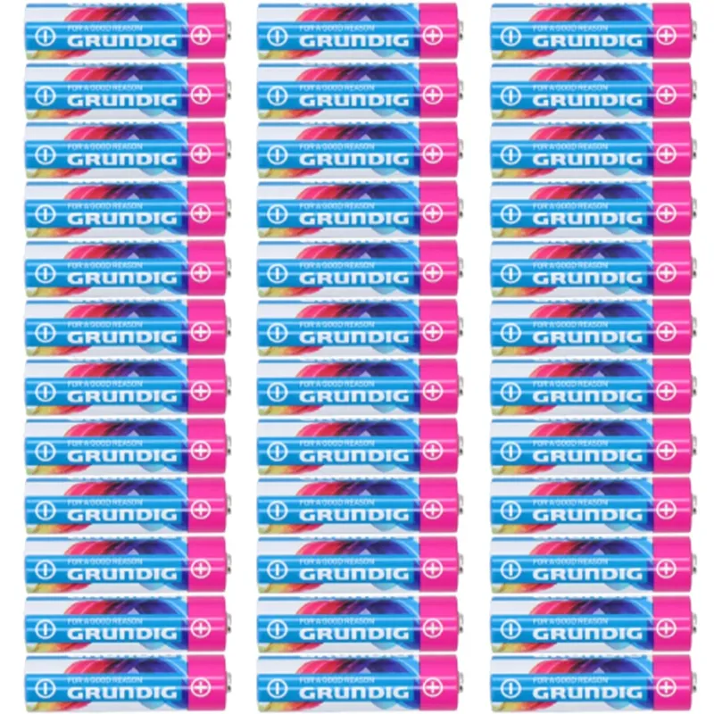 Prezzo Basso Kit 36 Pezzi Batterie Pile AA Stilo Alcaline da 1 Volt Monouso Lunga Durata