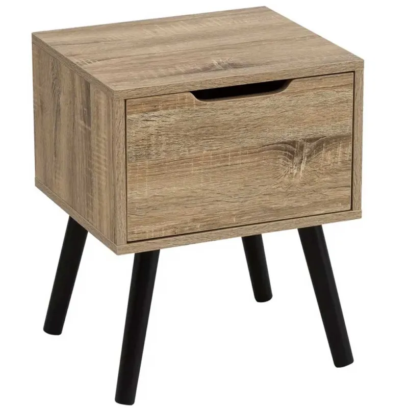 Offerta Del Giorno Comodino Mobiletto Cassettiera cn Cassetto Tavolino Design Moderno Legno Quercia