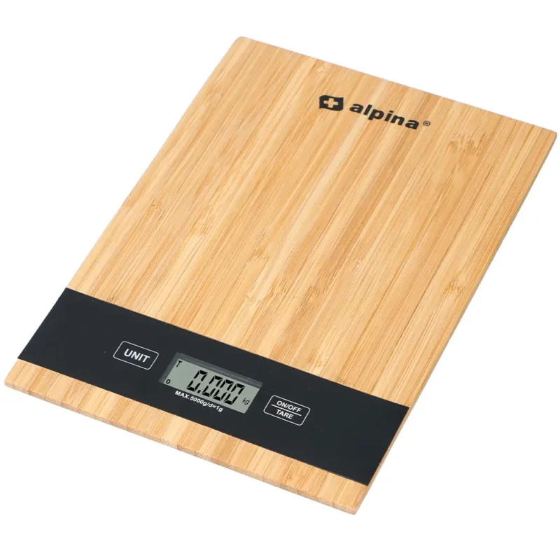 Promozione Bilancia Digitale da Cucina Elettronica in Bambù Spegnimento Automatico Max 5k g