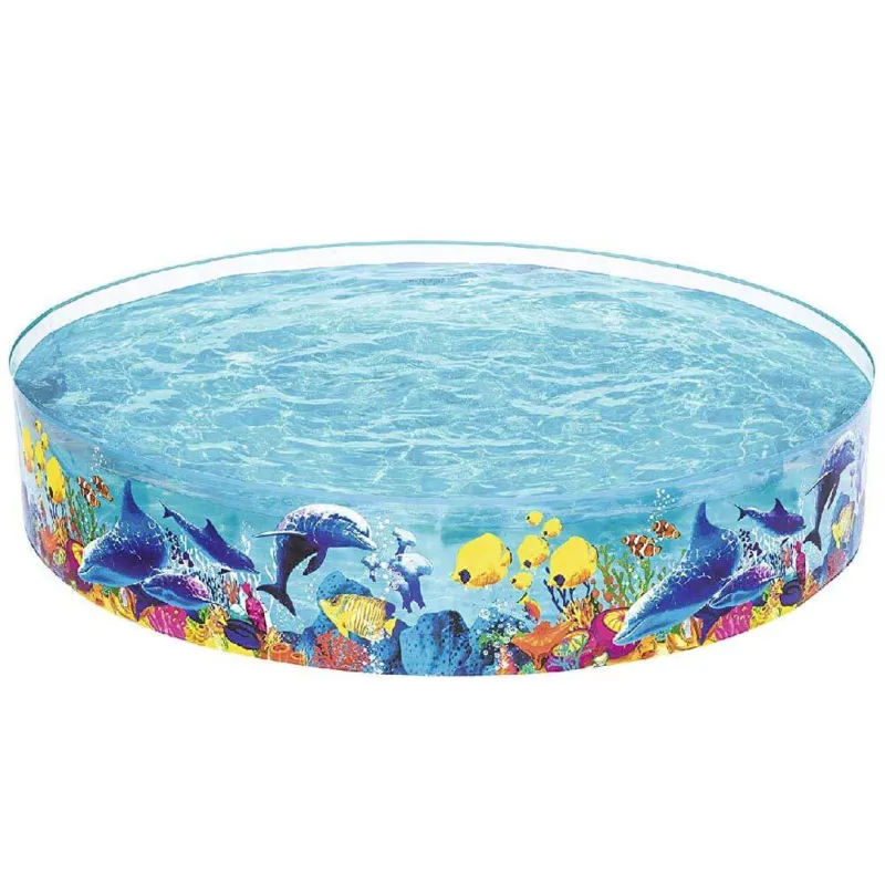 Nuovo Arrivo Piscina Rigida Per Bambini Fantasia Mare Rotonda 244x46cm Da Giardino Bestway