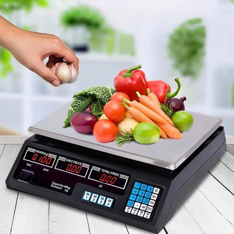 Professionale Bilancia Elettronica Digitale 40 Kg Professionale Acciaio con Display Elettronico