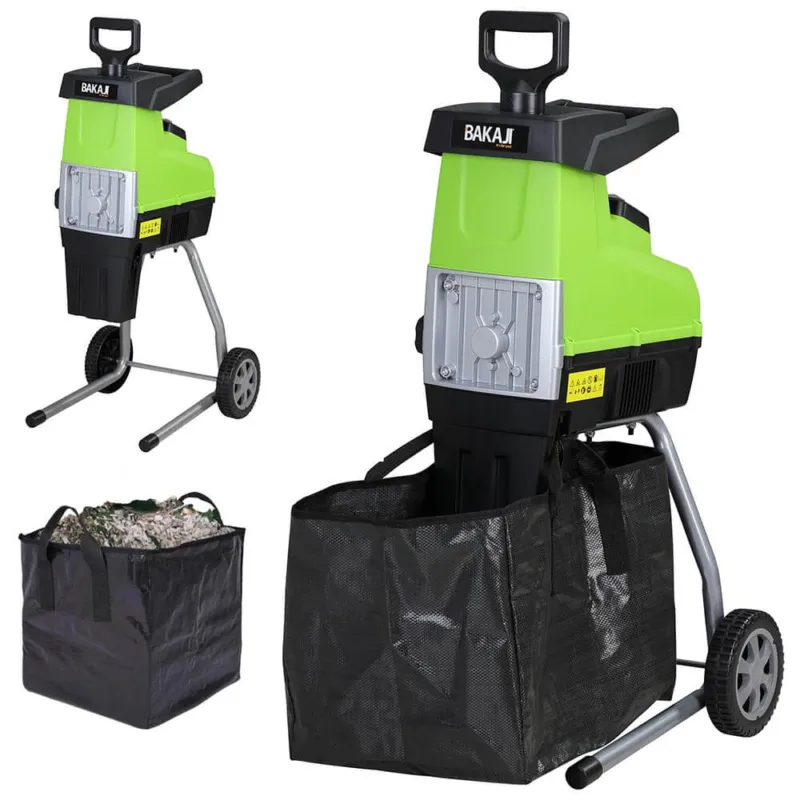 Biotrituratore Elettrico Tritafoglie 2800 W Trituratore Compostaggio Foglie 60LT Super Prezzo