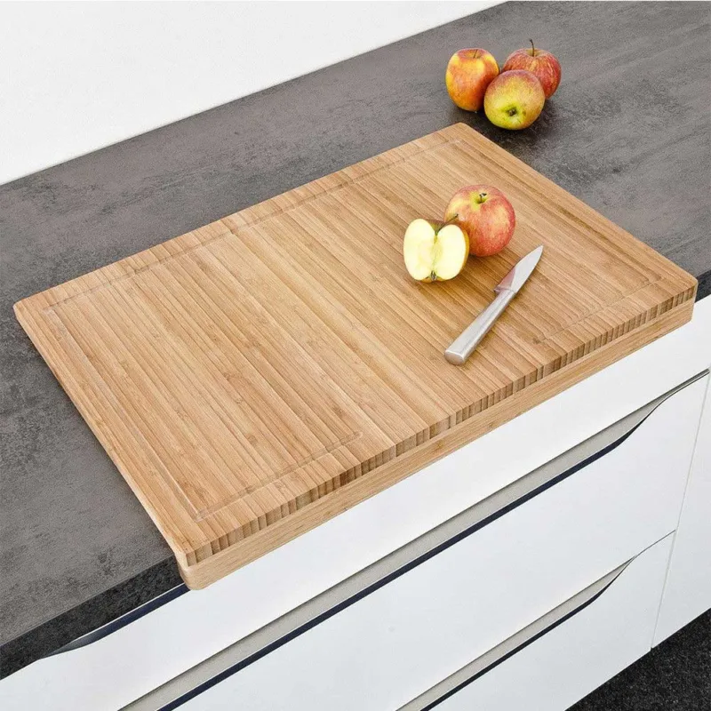Tagliere Piano di Lavoro in Legno di Bambu per Tagliare Verdura Carne 45x35x5cm Compra Oggi Stesso