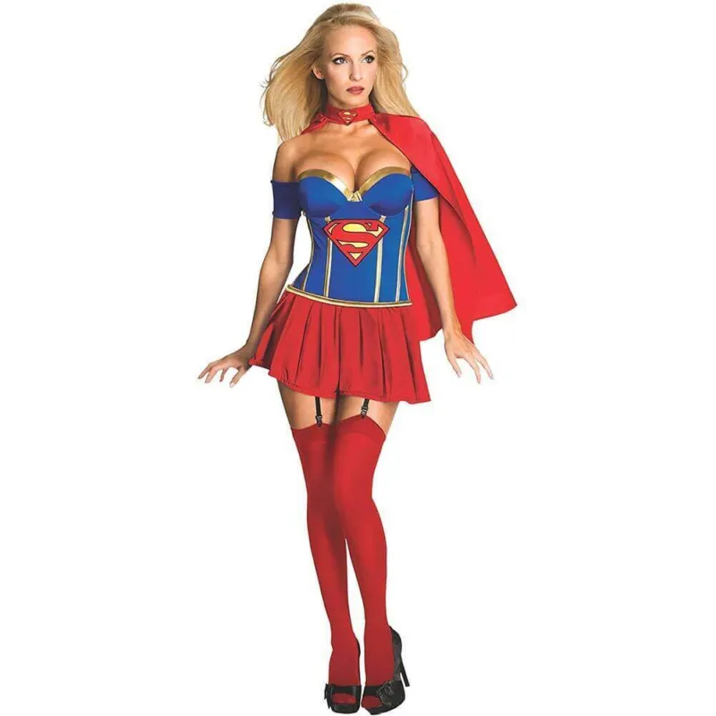 Offerta Speciale Costume Supergirl Per Donna Taglia XS Vestito Per Ragazze Super Woman Carnevale