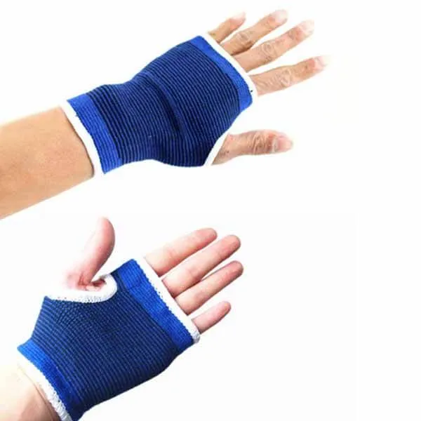 Compra Online Coppia Guanti Supporto Per Mani palmari 2 Pezzi Elastici Morbidi Colore Blu