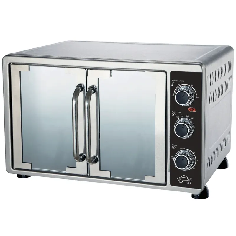 Prezzo Conveniente Forno Elettrico Ventilato 2200W Doppia Porta 58LT Acciaio Timer 60 Fornetto DCG