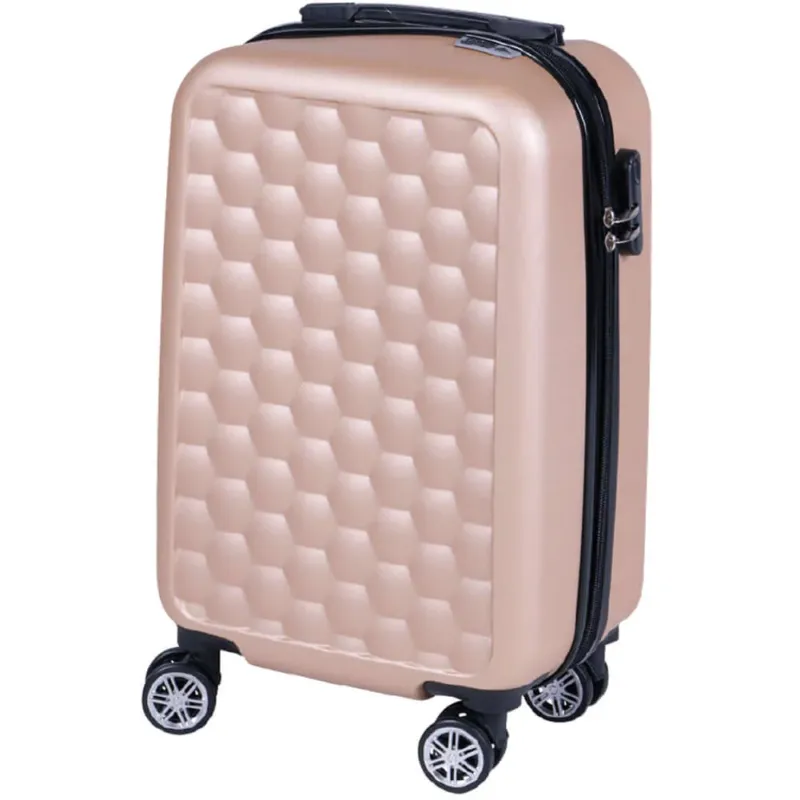 Trolley Cabina Rigido Bagaglio a Mano Oro con Maniglia Telescopica 33.5x22x55cm Spedito Oggi