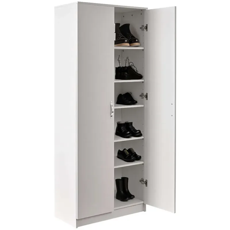 Mobile Armadio Scarpiera Casa 6 Ripiani Porta Scarpe con 2 Ante Multiuso Bianco Acquista Ora