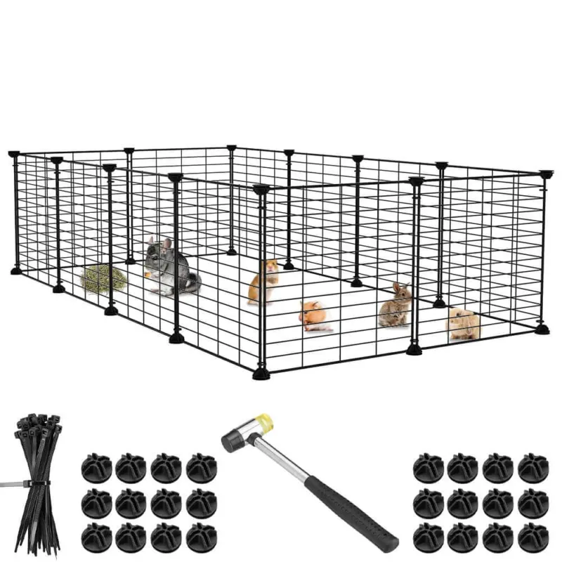 Popolare Recinto Animali Piccola Taglia Personalizzabile per Criceti Conigli 12pz 35x35cm