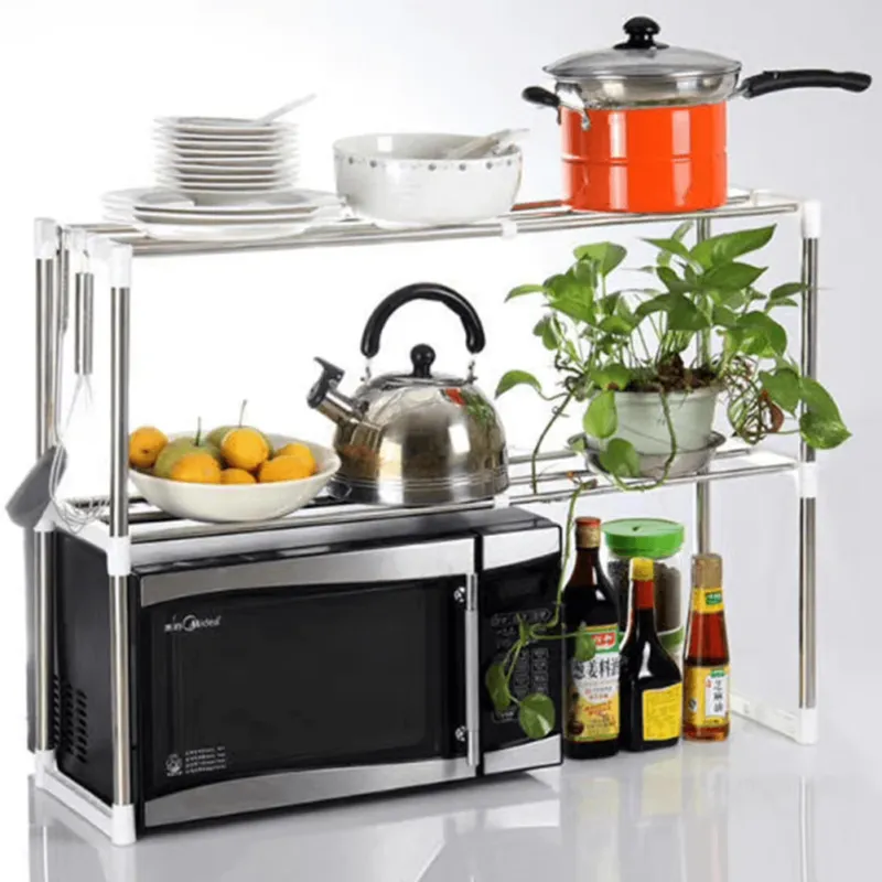 Sconto Scaffale Porta Microonde Estensibile Mensola da Cucina Estensibile Salvaspazio