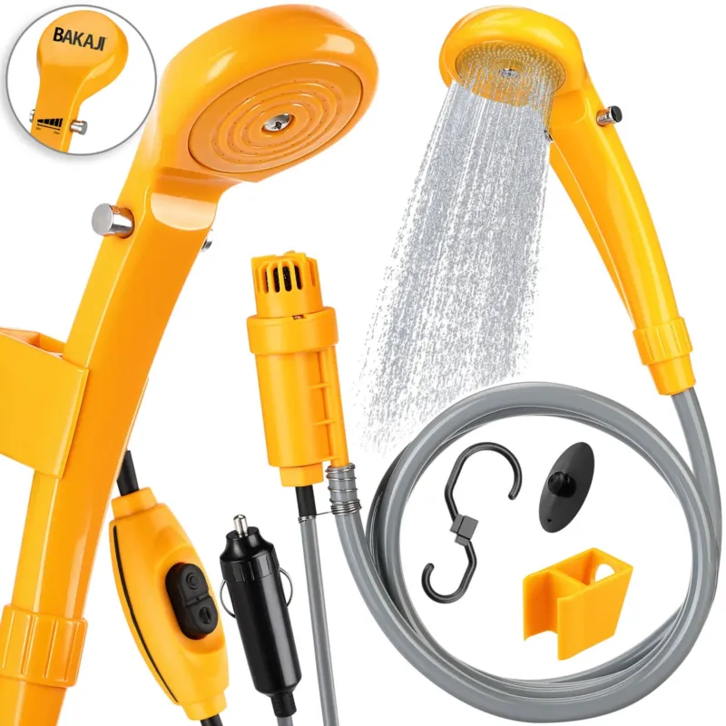 Acquista Ora Doccia da Campeggio 12V Cavo Alimentazione 5m Lavaggio Auto con pompa Immersione
