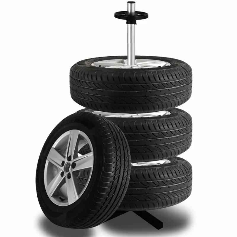 Professionale Albero Asta Porta Pneumatici Albero per Pneumatici Ferro Salvaspazio 4 Scomparti