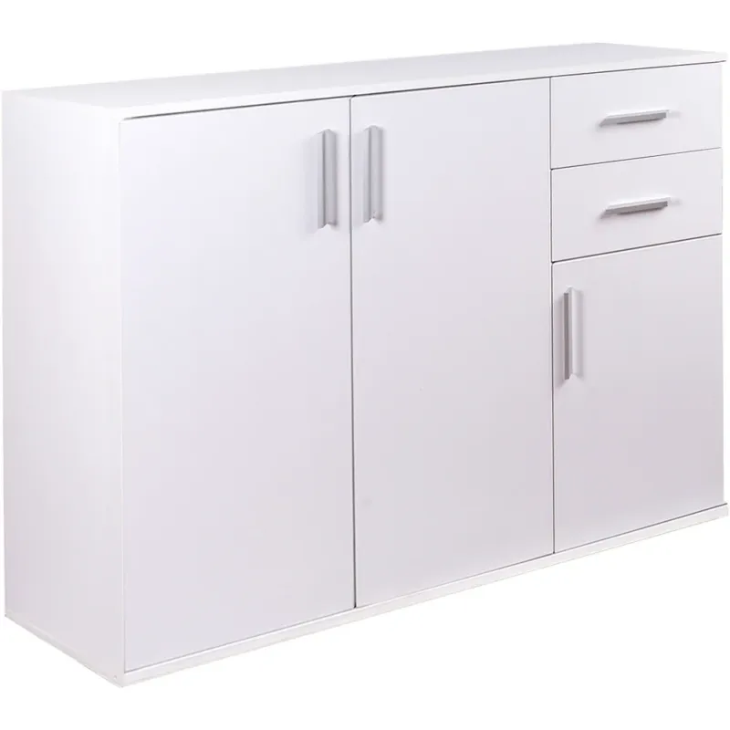 Occasione Cassettiera Mobile Armadietto 3 Porte 2 Cassetti Design Moderno Madia Bianco