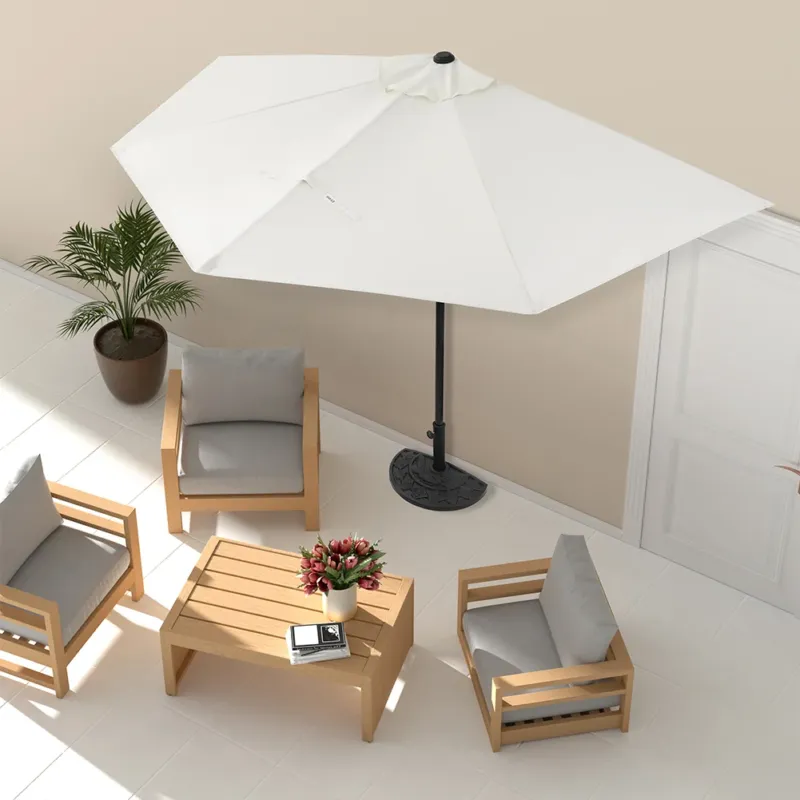Ombrellone Mezzaluna a Parete da Giardino Parasole a Muro Esterno Beige 270 cm Prezzo Conveniente